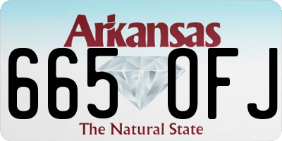 AR license plate 665OFJ