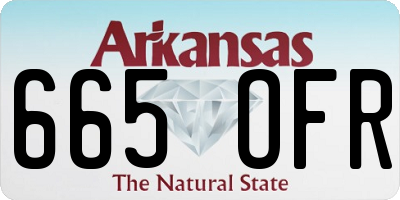 AR license plate 665OFR