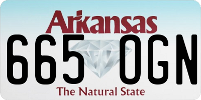 AR license plate 665OGN
