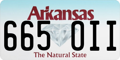 AR license plate 665OII