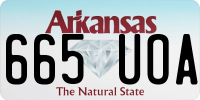 AR license plate 665UOA