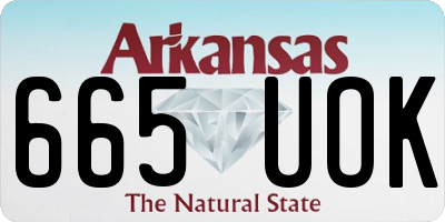 AR license plate 665UOK
