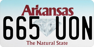 AR license plate 665UON