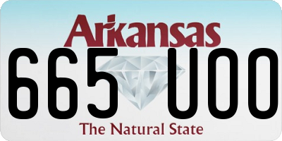 AR license plate 665UOO