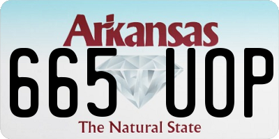 AR license plate 665UOP