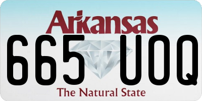 AR license plate 665UOQ