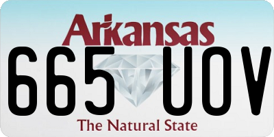 AR license plate 665UOV