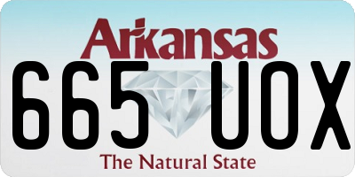 AR license plate 665UOX