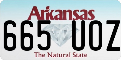 AR license plate 665UOZ