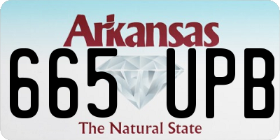 AR license plate 665UPB