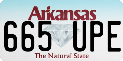 AR license plate 665UPE