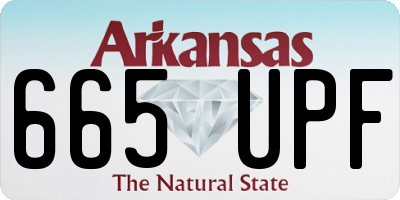 AR license plate 665UPF