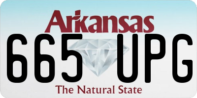 AR license plate 665UPG
