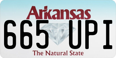 AR license plate 665UPI