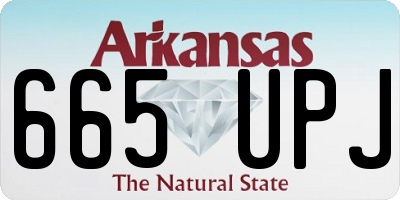AR license plate 665UPJ