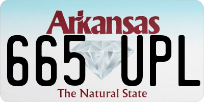 AR license plate 665UPL