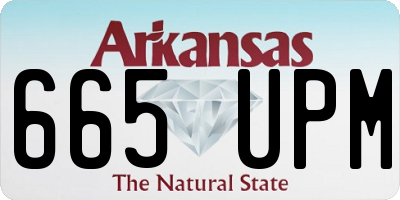 AR license plate 665UPM