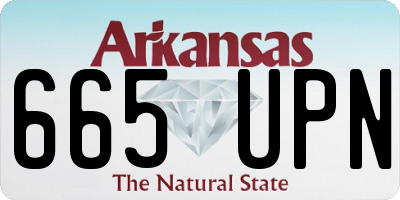 AR license plate 665UPN