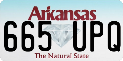 AR license plate 665UPQ