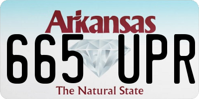 AR license plate 665UPR