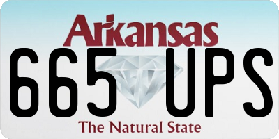 AR license plate 665UPS