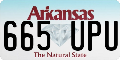 AR license plate 665UPU