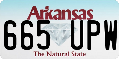 AR license plate 665UPW