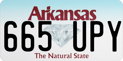 AR license plate 665UPY