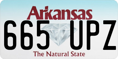AR license plate 665UPZ