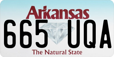AR license plate 665UQA