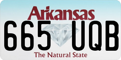 AR license plate 665UQB