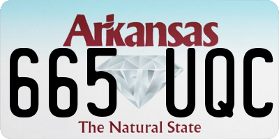AR license plate 665UQC