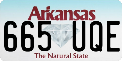 AR license plate 665UQE