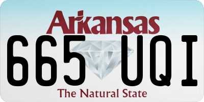 AR license plate 665UQI