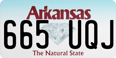 AR license plate 665UQJ