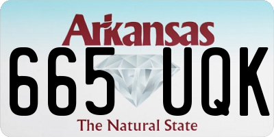 AR license plate 665UQK