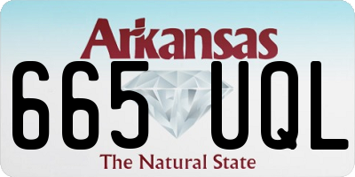 AR license plate 665UQL