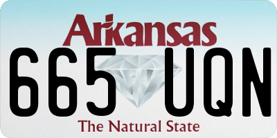 AR license plate 665UQN