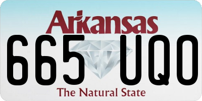 AR license plate 665UQO