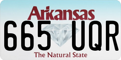 AR license plate 665UQR