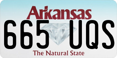 AR license plate 665UQS