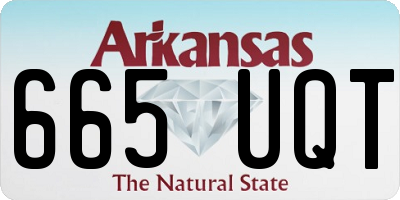 AR license plate 665UQT