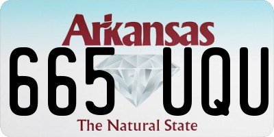 AR license plate 665UQU