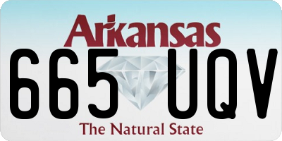 AR license plate 665UQV