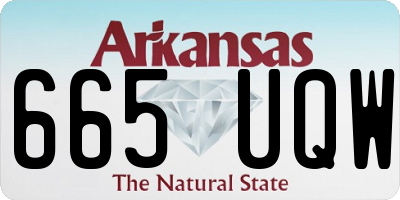 AR license plate 665UQW