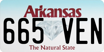 AR license plate 665VEN