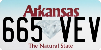 AR license plate 665VEV