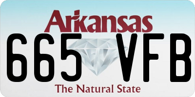 AR license plate 665VFB