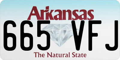 AR license plate 665VFJ