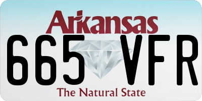 AR license plate 665VFR